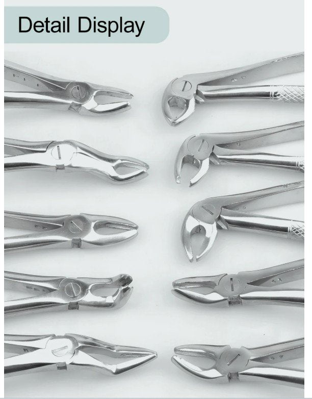 Dental Extraction Forceps Kit for Adults Tooth Forceps set of 10