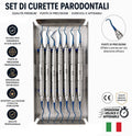 Gracey Curette Set – 7 Pieces with Titanium-Coated Tips (Figures 1/2, 3/4, 5/6, 7/8, 9/10, 11/12, 13/14) – Stainless Steel Hollow Handles – Includes Sterilization Box