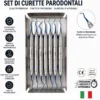 Gracey Curette Set – 7 Pieces with Titanium-Coated Tips (Figures 1/2, 3/4, 5/6, 7/8, 9/10, 11/12, 13/14) – Stainless Steel Hollow Handles – Includes Sterilization Box
